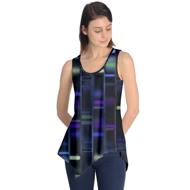 Biostatistics Line Blue Sleeveless Tunic