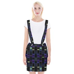 Biostatistics Line Blue Braces Suspender Skirt by Mariart