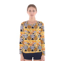 Amfora Leaf Yellow Flower Women s Long Sleeve Tee