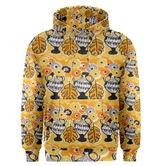 Amfora Leaf Yellow Flower Men s Pullover Hoodie by Mariart