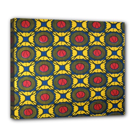 African Textiles Patterns Deluxe Canvas 24  X 20   by Mariart