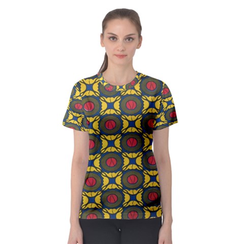 African Textiles Patterns Women s Sport Mesh Tee by Mariart