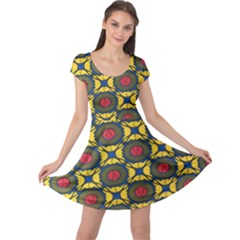 African Textiles Patterns Cap Sleeve Dress by Mariart