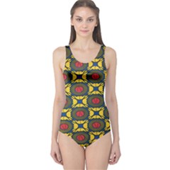 African Textiles Patterns One Piece Swimsuit by Mariart