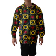 African Textiles Patterns Hooded Wind Breaker (kids)