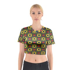 African Textiles Patterns Cotton Crop Top by Mariart