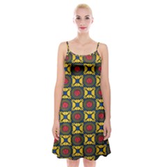 African Textiles Patterns Spaghetti Strap Velvet Dress by Mariart