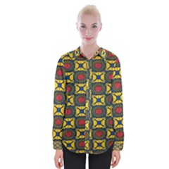 African Textiles Patterns Womens Long Sleeve Shirt