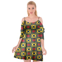 African Textiles Patterns Cutout Spaghetti Strap Chiffon Dress by Mariart