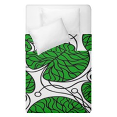 Bottna Fabric Leaf Green Duvet Cover Double Side (single Size) by Mariart