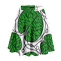 Bottna Fabric Leaf Green High Waist Skirt View1