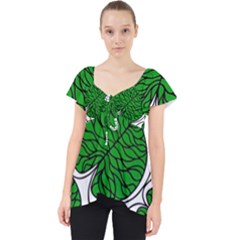 Bottna Fabric Leaf Green Dolly Top by Mariart