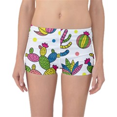 Cactus Seamless Pattern Background Polka Wave Rainbow Boyleg Bikini Bottoms by Mariart