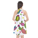 Cactus Seamless Pattern Background Polka Wave Rainbow Halter Neckline Chiffon Dress  View2