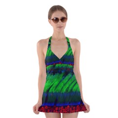 Cells Rainbow Halter Swimsuit Dress