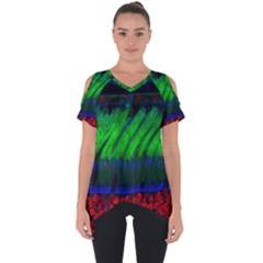 Cells Rainbow Cut Out Side Drop Tee