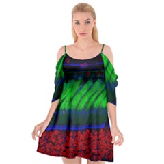 Cells Rainbow Cutout Spaghetti Strap Chiffon Dress by Mariart