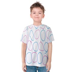 Circles Featured Pink Blue Kids  Cotton Tee