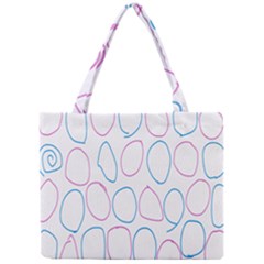 Circles Featured Pink Blue Mini Tote Bag