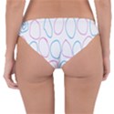 Circles Featured Pink Blue Reversible Hipster Bikini Bottoms View2