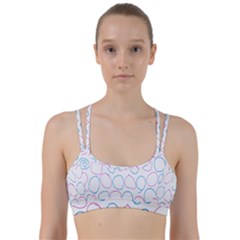 Circles Featured Pink Blue Line Them Up Sports Bra