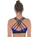 royal blue Cross String Back Sports Bra View2