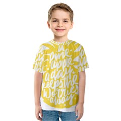 Cute Pineapple Yellow Fruite Kids  Sport Mesh Tee