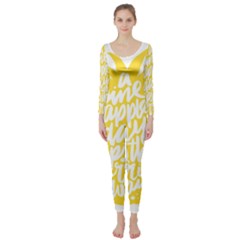 Cute Pineapple Yellow Fruite Long Sleeve Catsuit