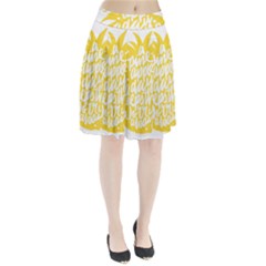 Cute Pineapple Yellow Fruite Pleated Skirt