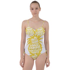 Cute Pineapple Yellow Fruite Sweetheart Tankini Set