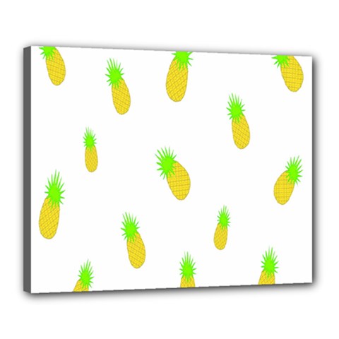 Cute Pineapple Fruite Yellow Green Canvas 20  X 16  by Mariart