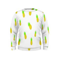 Cute Pineapple Fruite Yellow Green Kids  Sweatshirt