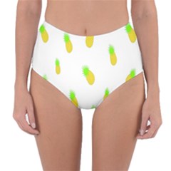 Cute Pineapple Fruite Yellow Green Reversible High-waist Bikini Bottoms by Mariart