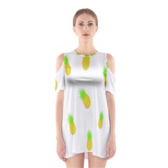 Cute Pineapple Fruite Yellow Green Shoulder Cutout One Piece by Mariart