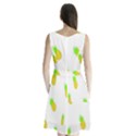 Cute Pineapple Fruite Yellow Green Sleeveless Waist Tie Chiffon Dress View2