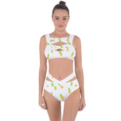 Cute Pineapple Fruite Yellow Green Bandaged Up Bikini Set  by Mariart