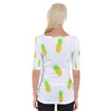 Cute Pineapple Fruite Yellow Green Wide Neckline Tee View2