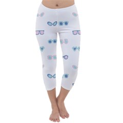 Cute Sexy Funny Sunglasses Kids Pink Blue Capri Winter Leggings  by Mariart