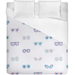 Cute Sexy Funny Sunglasses Kids Pink Blue Duvet Cover (california King Size)