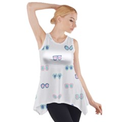 Cute Sexy Funny Sunglasses Kids Pink Blue Side Drop Tank Tunic by Mariart