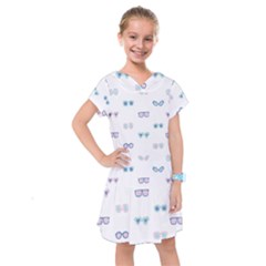 Cute Sexy Funny Sunglasses Kids Pink Blue Kids  Drop Waist Dress by Mariart