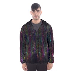 Brain Cell Dendrites Hooded Wind Breaker (men)