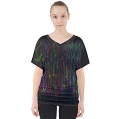 Brain Cell Dendrites V-neck Dolman Drape Top by Mariart