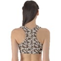 Dried Leaves Grey White Camuflage Summer Sports Bra View2