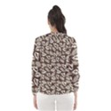 Dried Leaves Grey White Camuflage Summer Hooded Wind Breaker (Women) View2