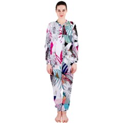 Flower Graphic Pattern Floral Onepiece Jumpsuit (ladies)  by Mariart