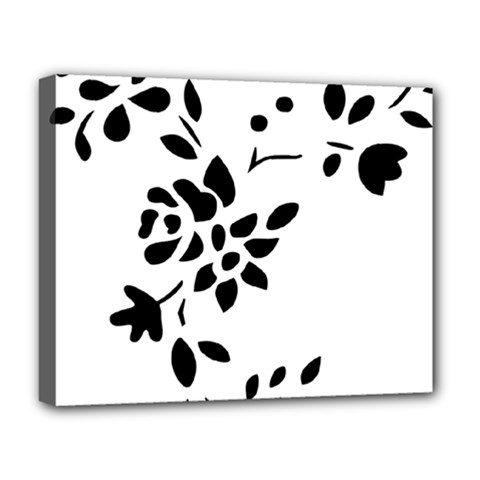 Flower Rose Black Sexy Deluxe Canvas 20  X 16   by Mariart