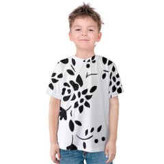 Flower Rose Black Sexy Kids  Cotton Tee