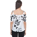 Flower Rose Black Sexy Cutout Shoulder Tee View2