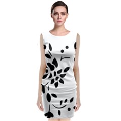 Flower Rose Black Sexy Classic Sleeveless Midi Dress by Mariart